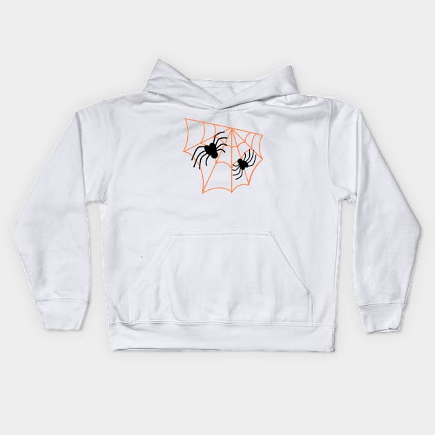 Spider Web Halloween Kids Hoodie by DiegoCarvalho